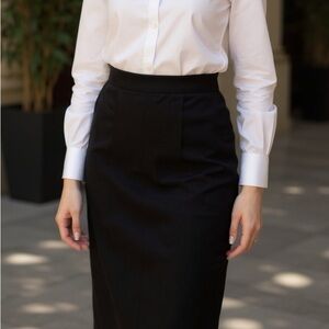 ITALY SKIRT UNGARO Paris SOLO DONNA BLACK DESIGNER Career Below Knee RUNWAY 28”